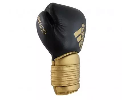 Перчатки боксерские Hybrid 300 черно-золотые, 12 унций Adidas