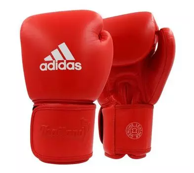 Перчатки боксерские Muay Thai Gloves 200 красно-белые, 14 унций Adidas