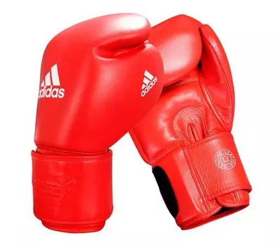 Перчатки боксерские Muay Thai Gloves 300 красно-белые, 16 унций Adidas
