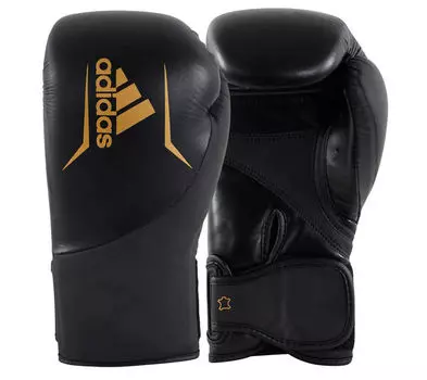 Перчатки боксерские Speed 200 черно-золотые, 16 унций Adidas