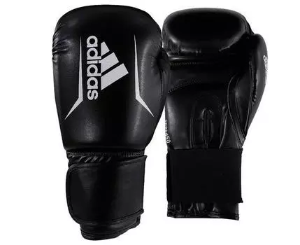 Перчатки боксерские Speed 50 черно-белые, 10 унций Adidas