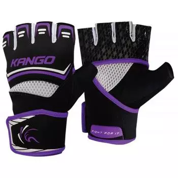 Перчатки ММА Kango KMA-250 Black Purple/White