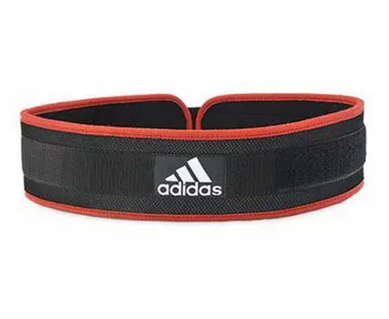 Пояс тяжелоатлетический Nylon Weightlifting Belt черно-красный Adidas