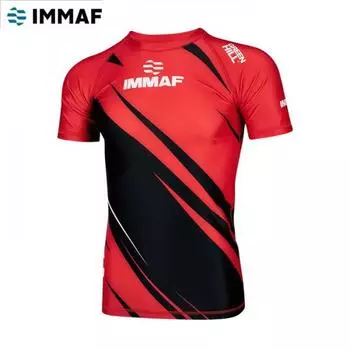 Мужской рашгард RASH GUARD IMMAF approved красный