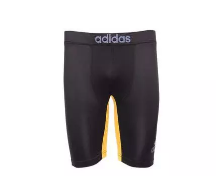 Шорты компрессионные Training Vale Tudo Short MMA черно-желтые Adidas