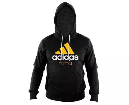 Толстовка с капюшоном (Худи) Community Hoody MMA черно-оранжевая Adidas