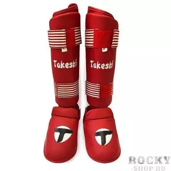 Защита голени для карате Takeshi Fight Gear Red Takeshi FG
