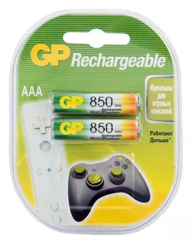 Аккумулятор GP 85AAАHC, 850 мАч, AAA, 2 шт