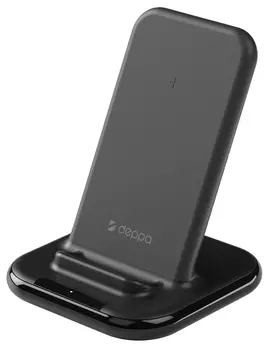 Беспроводное зарядное устройство Deppa QI Fast Charge, 15 Вт, Черный