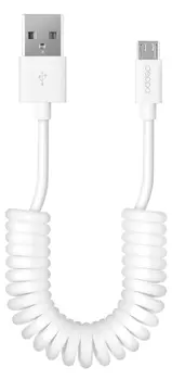 Кабель Deppa USB-A - micro-USB, 1.5м, белый