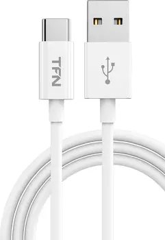 Кабель TFN USB-A - USB-C 1.0, 1 м, белый