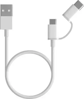 Кабель Xiaomi 2-в-1 USB Micro-USB to Type-C 100 см,Белый