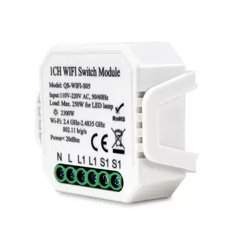 Умное беспроводное одноканальное WIFI реле Ps-Link QS-S05