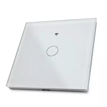 Умный одноканальный сенсорный WIFI выключатель света Ps-Link WF-E1-L Белый фазный