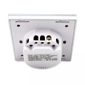 Умный одноканальный WIFI выключатель света с диммером в металлической рамке Ps-Link WF-EDM