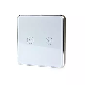 Умный сенсорный двухканальный ZigBee выключатель Ps-Link ZW-E2 Белый