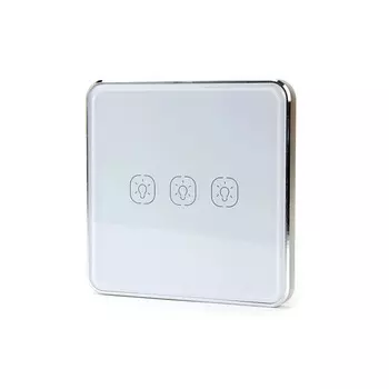 Умный сенсорный трехканальный ZigBee выключатель Ps-Link ZW-E3 Белый