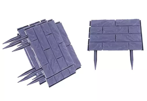 Бордюр "Декоративный камень" (16х325 см) серый