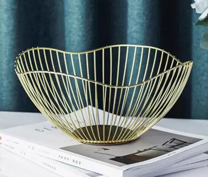 Фруктовница (диаметр 26 см) золотая