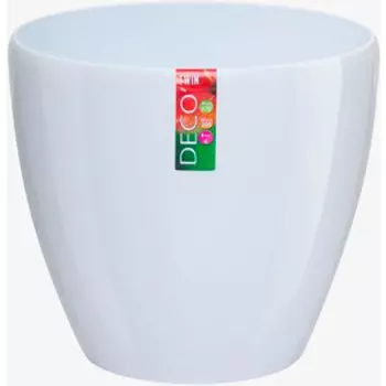 Горшок "DECO TWIN" белый (4 л) с двойным дном