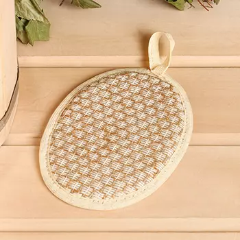 Мочалка для бани/сауны "Овал" (19х15см)