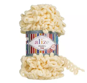 Пряжа вязальная Alize Puffy Fine № 160 каменный (14,5 м) 100 гр.