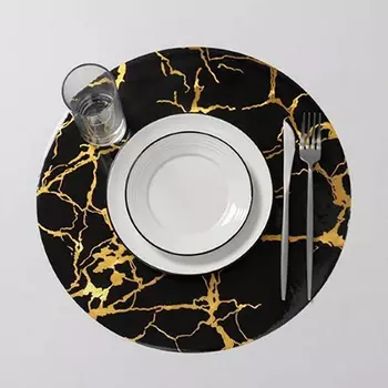 Салфетка сервировочная "Чёрный мрамор" (6 шт.)