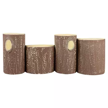 Заборчик декоративный "Пеньки" (176х33 см) коричневый