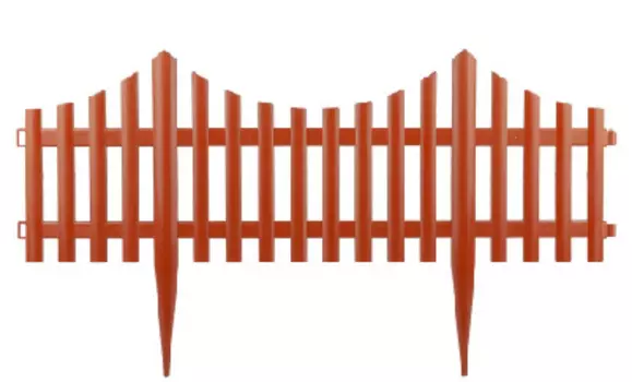 Заборчик декоративный "Ромашка" (240х33 см) терракот