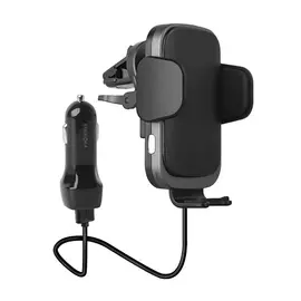 Автомобильный держатель EnergEA WiMount Sense 2.0 Wireless Air Vent с беспроводной зарядкой, черный