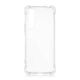 Чехол Brosco MARK 2 силикон, прозрачный, для Xperia 1 II, усиленный