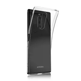 Чехол Brosco силикон, прозрачный, для Xperia 1