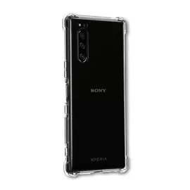 Чехол Brosco силикон, прозрачный, для Xperia 5, усиленный