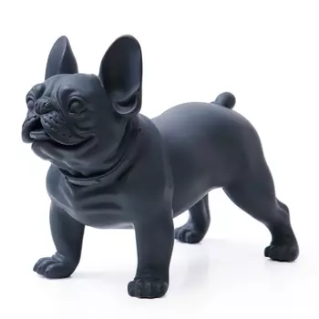 Манекен собаки "Французский бульдог Тyke-B", серый, 44х21х33см