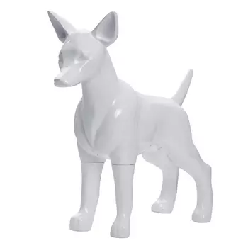 Манекен собаки "Пинчер", белый, 55х11.5х42.5см