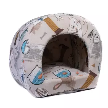 ANTEPRIMA Basic Домик - лежак для животных "Pets", серый, (45х30х39см) (Италия)