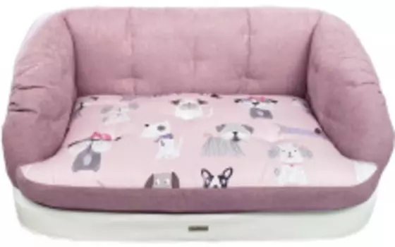 ANTEPRIMA Диван - лежак для животных "Francine", розовый с собачками, M, (75х50х30см) (Италия)