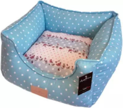 ANTEPRIMA Лежак для животных "Yolande", голубой в горошек, 48x48x17см (Италия)