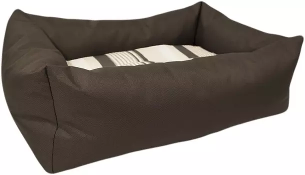 ANTEPRIMA Лежанка с бортиками для животных водоотталкивающая "Nilo", коричневая, XXL, 120х95см