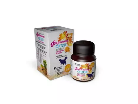 ФАРМАКС Фармавит актив красота и здоровье шерсти д/кошек 60таб