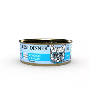 BEST DINNER Vet Profi Exclusive Renal Корм влаж.ягнёнок с рисом д/кошек конс.100г