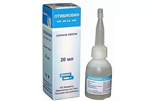 BIOVETA Отибиовин Капли ушные 20мл