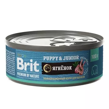 BRIT Premium by Nature Dog Puppy&Junior Корм влаж.ягненок д/щенков конс.100г
