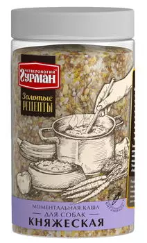 ЧЕТВЕРОНОГИЙ ГУРМАН КАША Княжеская Корм сух.д/собак банка 300г