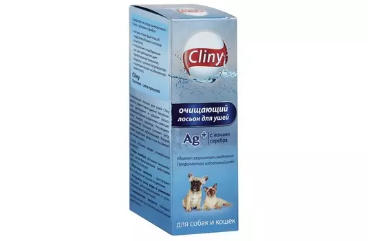 ЭКОПРОМ CLINY Лосьон очищающий д/ушей д/кошек и собак 50мл