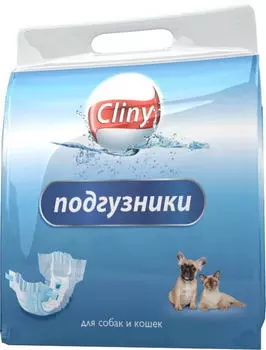 CLINY Подгузник дживотных 3-6кг S,10штуп