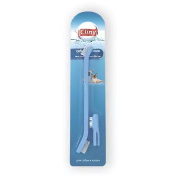 ЭКОПРОМ CLINY Зубная щетка+массажер д/десен д/кошек и собак