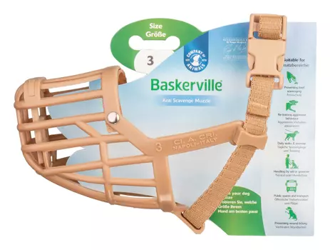 COA Намордник для собак "Baskerville Anti Scavenge", Size 3, пластик, 5х21см (Великобритания)