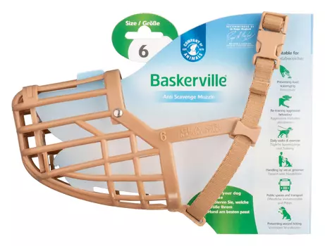 COA Намордник для собак "Baskerville Anti Scavenge", Size 6, пластик, 7х28см (Великобритания)