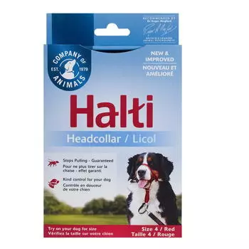 COA Недоуздок для собак "HALTI Headcollar", Size 4, красный, 46-62см (11440B)